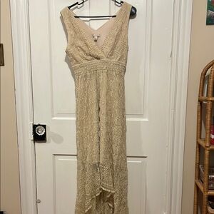 Elegant Cream Lace Dress
